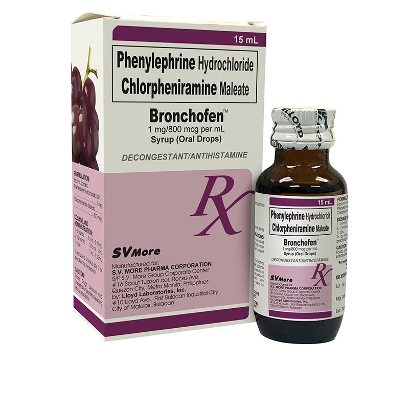 BRONCHOFEN Phenylephrine Hydrochloride Chlorphenamine Maleate